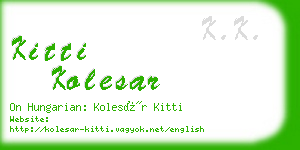 kitti kolesar business card